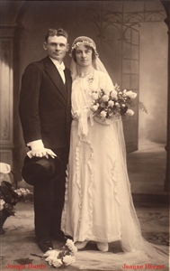 Mariage de Joseph Hardy et de Jeanne Herzet, arrières grand-parents maternels de Maxime, Estelle et Marie